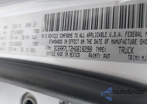 2017 Ram 1500 Big Horn 4X4 5'7 Box z USA, uszkodzony, nr VIN 3C6RR7LT2HG618298